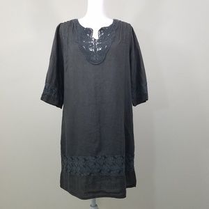 Carla Conti Long Sleeve Linen Tunic Dress Size XS